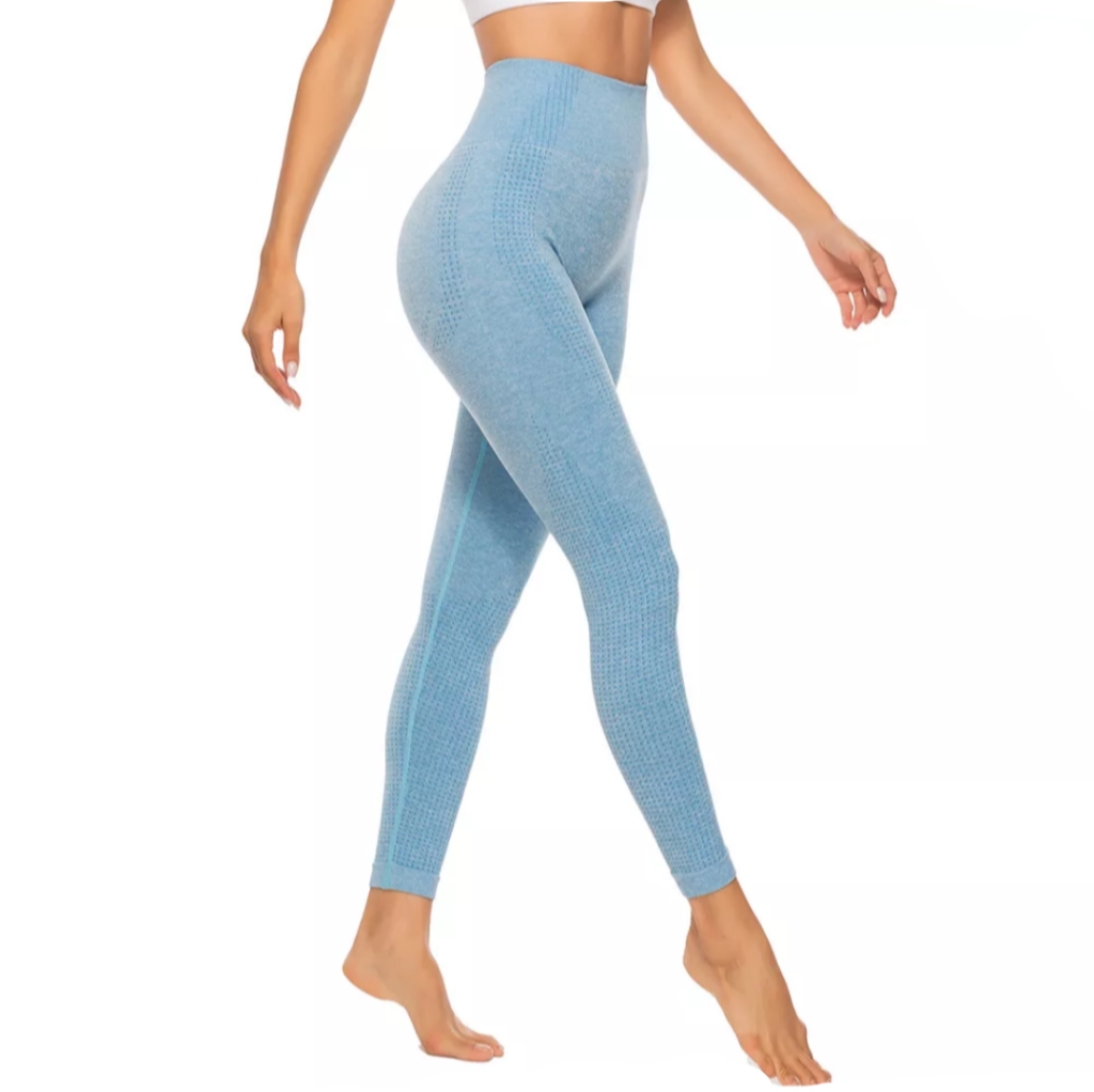 Sky Blue Gym Stretch Leggings